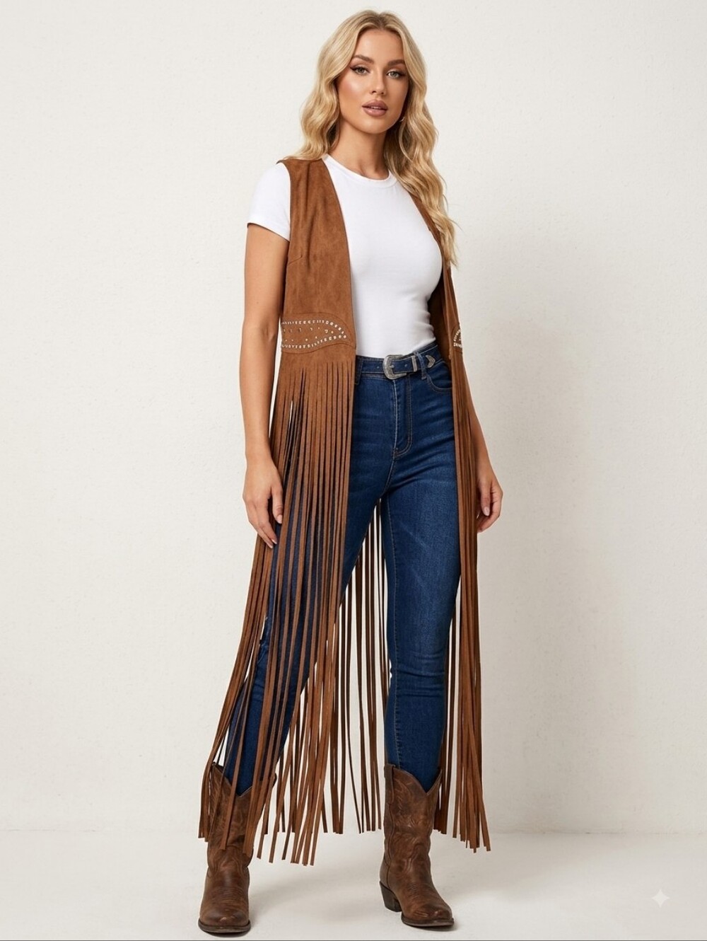 The Prairie Fringe: Handmade Suede Ankle-Length.